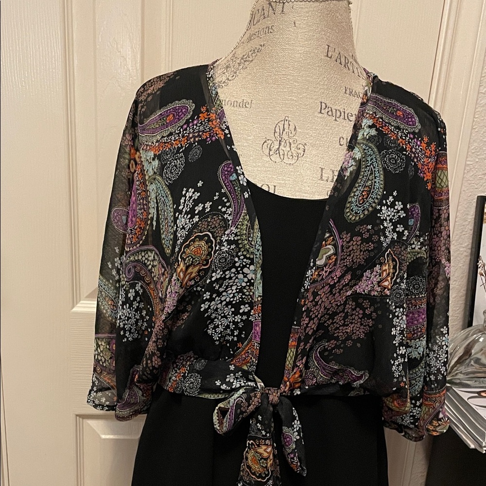 Dots Multicolor Paisley Kimono